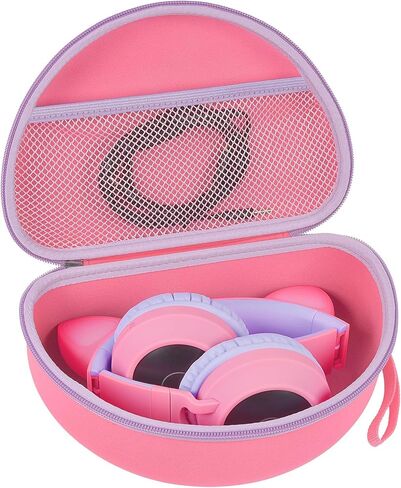 Headphone Case for Riwbox CT-7 Pink/for Jack CT-7S Cat Green 3.5mm/ for iClever IC-HS01/for Picun/for FosPower Bluetooth Wireless Over-Ear Headphones Headset Box Only,Purple in Kuwait