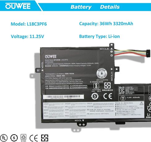 OUWEE L17C4P72 Laptop Battery Compatible with Lenovo ThinkPad X1 Extreme 1st Gen/2nd Gen ThinkPad P1 1st/2nd Gen Serie L17M4P72 01AY968 01AY969 L18M4P71 01YU911 5B10V98091 SB10Q76929 SB10Q76928 80Wh in Saudi Arabia