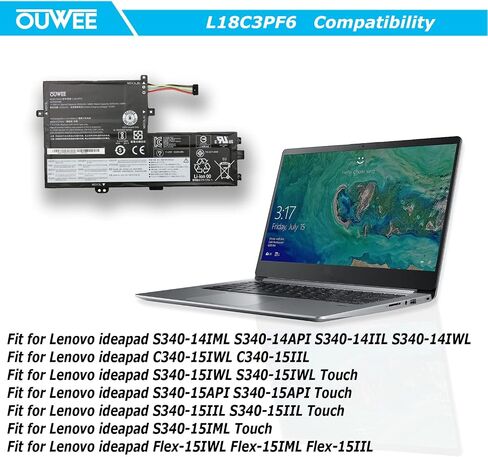 OUWEE L17C4P72 Laptop Battery Compatible with Lenovo ThinkPad X1 Extreme 1st Gen/2nd Gen ThinkPad P1 1st/2nd Gen Serie L17M4P72 01AY968 01AY969 L18M4P71 01YU911 5B10V98091 SB10Q76929 SB10Q76928 80Wh in Saudi Arabia