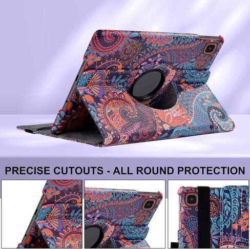 Case for Samsung Galaxy Tab A7 Lite 8.7 Inch 2021, 360 Degree Rotating Stand Heavy Duty Rugged Protective Cover for Galaxy Tab A7 Lite 8.7" 2021 Tablet Model (SM-T220/T225/T227) (Black) in Kuwait