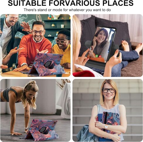 Case for Samsung Galaxy Tab A7 Lite 8.7 Inch 2021, 360 Degree Rotating Stand Heavy Duty Rugged Protective Cover for Galaxy Tab A7 Lite 8.7" 2021 Tablet Model (SM-T220/T225/T227) (Black) in Kuwait