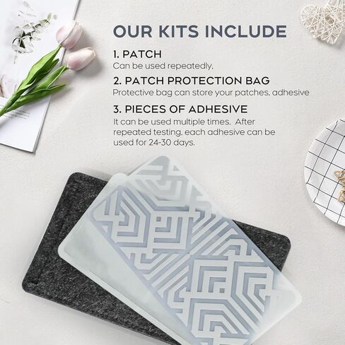 رقعة ألم قابلة لإعادة الاستخدام، لتخفيف آلام العضلات - رقعات تخفيف آلام الظهر والقدم والركبة والرقبة والمزيد، تطبيق لاصق سهل، سريع المفعول - تتضمن رقعة واحدة و3 مواد لاصقة وحقيبة حمل واحدة - 0012 in Kuwait