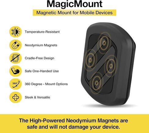 Scosche MAG12VB MagicMount Universal Magnetic Car Phone Holder, Cigarette Lighter Mount with USB Charger, Easy Magnet Mounting for iPhone, iPad, Smartphones, Tablets, and All Devices in Kuwait