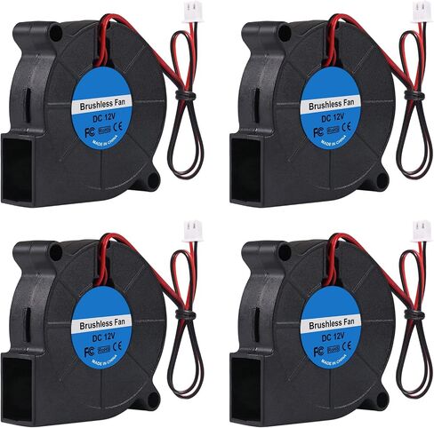 D-FLIFE 4 قطع 5015 مروحة تبريد بدون فرشاة 4 قطع منفاخ طابعة ثلاثية الأبعاد DC 24V مراوح 50 × 50 × 15 مم مروحة لأحواض الحرارة Hotend Extruder مع طرفين دبوسين واستبدال إصلاح سلسلة الأجهزة الصغيرة الأخرى (24 فولت) in Saudi Arabia