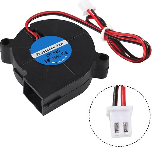 D-FLIFE 4 قطع 5015 مروحة تبريد بدون فرشاة 4 قطع منفاخ طابعة ثلاثية الأبعاد DC 24V مراوح 50 × 50 × 15 مم مروحة لأحواض الحرارة Hotend Extruder مع طرفين دبوسين واستبدال إصلاح سلسلة الأجهزة الصغيرة الأخرى (24 فولت) in Saudi Arabia