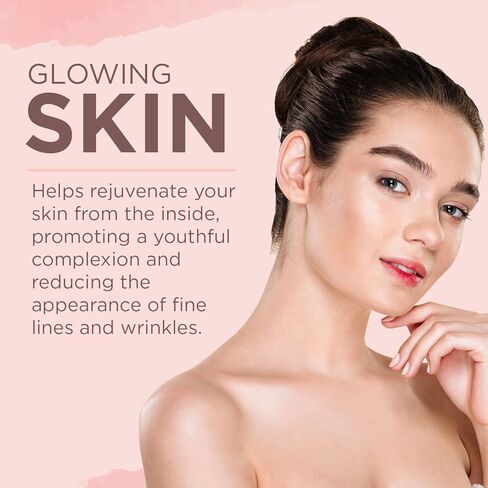 فيتامينات للشعر والبشرة والأظافر - 5000 ميكروغرام من البيوتين مع فيتامين C وE والكولاجين وحمض الهيالورونيك وزيت الأركان وجوز الهند - مكمل غذائي رائع لنمو الشعر ومشرق للبشرة للنساء - 60 كبسولة هلامية in Kuwait