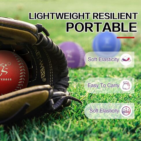 Foam Baseballs, Soft Baseballs 6 Pack for Kids Beginners Training Ball, Safe Throwing for Indoor or Outdoor Play with Carrying Bag, Catching and Batting Practice, Baseball Gifts for Boys and Girls in Saudi Arabia