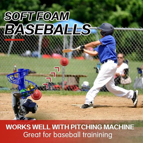 Foam Baseballs, Soft Baseballs 6 Pack for Kids Beginners Training Ball, Safe Throwing for Indoor or Outdoor Play with Carrying Bag, Catching and Batting Practice, Baseball Gifts for Boys and Girls in Saudi Arabia