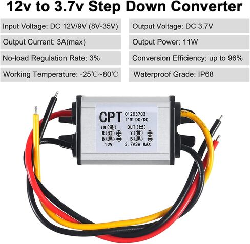 2pcs DC 12V to 5V USB C Buck Converter 3A 15W Type-C Right Angle Step-Down Converter Voltage Regulator Car Power Converter Adapter Waterproof in Kuwait