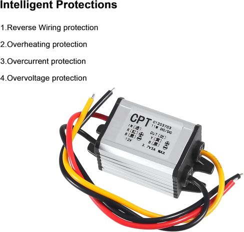 2pcs DC 12V to 5V USB C Buck Converter 3A 15W Type-C Right Angle Step-Down Converter Voltage Regulator Car Power Converter Adapter Waterproof in Kuwait