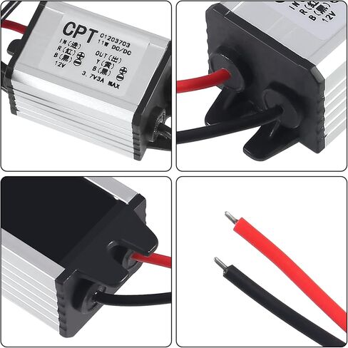 2pcs DC 12V to 5V USB C Buck Converter 3A 15W Type-C Right Angle Step-Down Converter Voltage Regulator Car Power Converter Adapter Waterproof in Kuwait