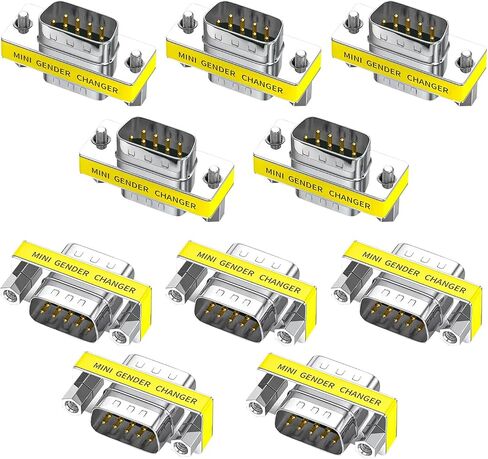 DB9 9 pin Serial RS232 /485 Gender Changer for USB to RS232 Data Transfer Serial Port Adapter Male to Male 10pcs in Saudi Arabia