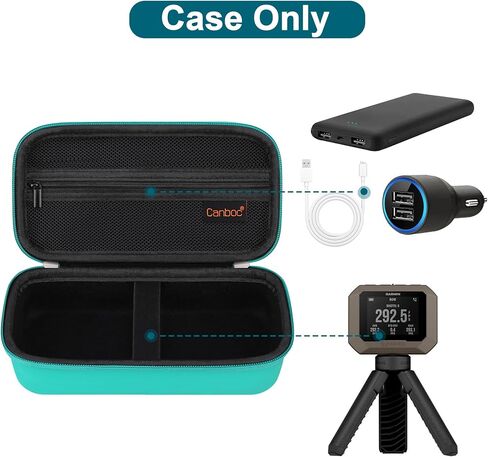 Canboc Carrying Case Compatible with Garmin Xero C1 Pro Compact Chronograph, Mesh Pocket fit Cable, Portable Charger, Power Bank, Black (Case Only) in Kuwait