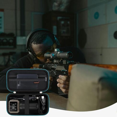 Canboc Carrying Case Compatible with Garmin Xero C1 Pro Compact Chronograph, Mesh Pocket fit Cable, Portable Charger, Power Bank, Black (Case Only) in Kuwait