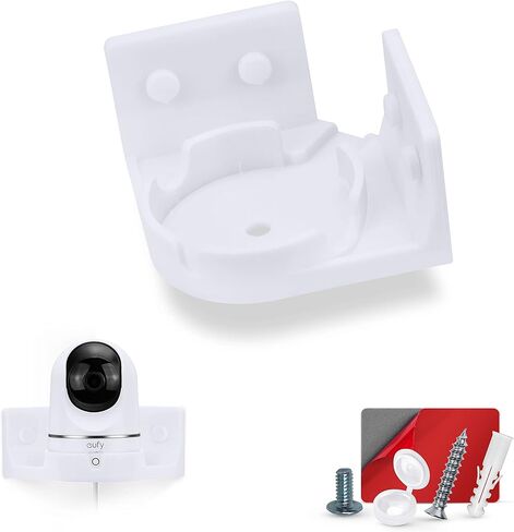 Screwless Wall Mount for Eufy S220 Indoor Camera, Strong VHB Adhesive, Easy to Install Holder, No Mess, Reduce Blind Spots & Better Viewing, Bracket Holder Shelf, by Brainwavz in Kuwait