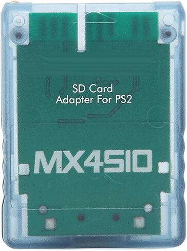 محول قارئ بطاقات Zunate PS2 MX4SIO SIO2SD، محول بطاقة TF بديل ثابت مصنوع يدويًا لجهاز PS2 (أبيض شفاف) in Kuwait