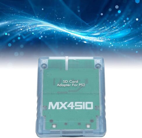 محول قارئ بطاقات Zunate PS2 MX4SIO SIO2SD، محول بطاقة TF بديل ثابت مصنوع يدويًا لجهاز PS2 (أبيض شفاف) in Kuwait