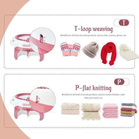 FYGAIN Sentro 48 Needles Knitting Machines with Row Counter, Smart Knitting Round Loom for Adults/Kids, Knitting Board Rotating Double Knit Loom Machine Kits in Kuwait