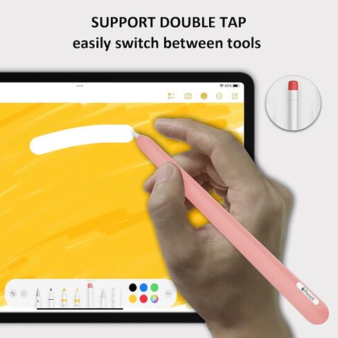 Slim Soft Silicone Sleeve Case Compatible with Apple Pencil 2nd Generation Only, Protective Grip Cover Skin for iPad Apple Pencil 2nd Gen (Dark Gray) in Kuwait