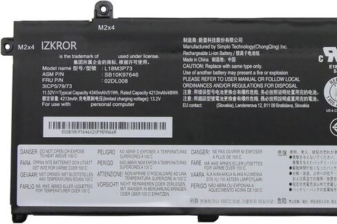 استبدال بطارية IZKROR 00HW030 96Wh 6400mAh 8 خلايا لجهاز Lenovo ThinkPad P70 20ER 20ES P71 20HK 20HL Series Laptop 01AV451 SB10F46468 4X50K14092 5B10W13950 78++ 78+ 15V in Saudi Arabia