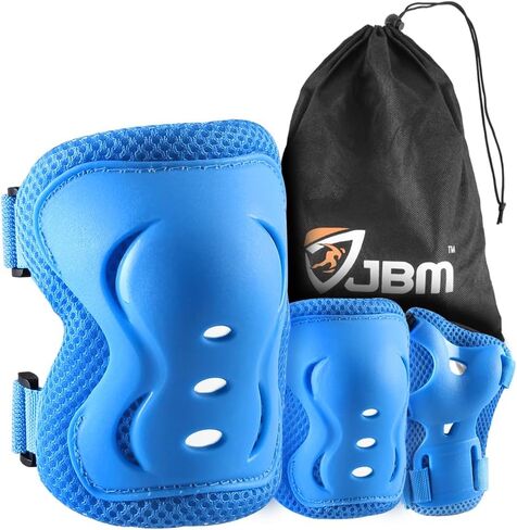 JBM Knee Pad Elbow Pads and Wrist Guards Protective Gear Set for Skateboarding Cycling Roller Skating Inline Skating Scooter Riding BMX Biking Sports in Kuwait