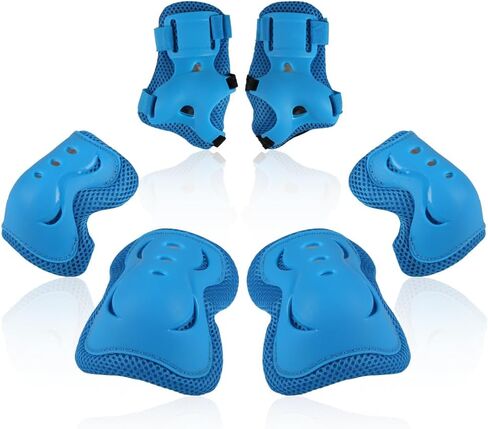 JBM Knee Pad Elbow Pads and Wrist Guards Protective Gear Set for Skateboarding Cycling Roller Skating Inline Skating Scooter Riding BMX Biking Sports in Kuwait