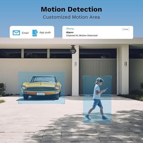 نظام أمان سلكي Lifoarey 1080P، DVR 8CH مع 1 تيرابايت HDD و4 قطع 1080P كاميرا أمان خارجية، رؤية ليلية ملونة، تسجيل 24/7، كشف الحركة، الوصول عن بعد لمراقبة أمن المنزل in Kuwait