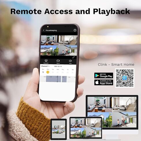 نظام أمان سلكي Lifoarey 1080P، DVR 8CH مع 1 تيرابايت HDD و4 قطع 1080P كاميرا أمان خارجية، رؤية ليلية ملونة، تسجيل 24/7، كشف الحركة، الوصول عن بعد لمراقبة أمن المنزل in Kuwait