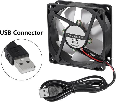 2pcs 80mm USB Computer Fan with 1 Male to 2 Female USB Extension Cable with ON/Off Switch for Receiver DVR PlayStation Xbox Computer Cabinet Cooling in Saudi Arabia