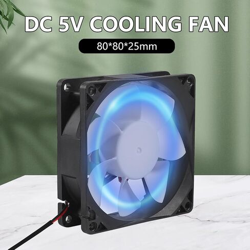 2pcs 80mm USB Computer Fan with 1 Male to 2 Female USB Extension Cable with ON/Off Switch for Receiver DVR PlayStation Xbox Computer Cabinet Cooling in Saudi Arabia
