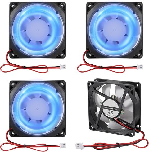 2pcs 80mm USB Computer Fan with 1 Male to 2 Female USB Extension Cable with ON/Off Switch for Receiver DVR PlayStation Xbox Computer Cabinet Cooling in Kuwait