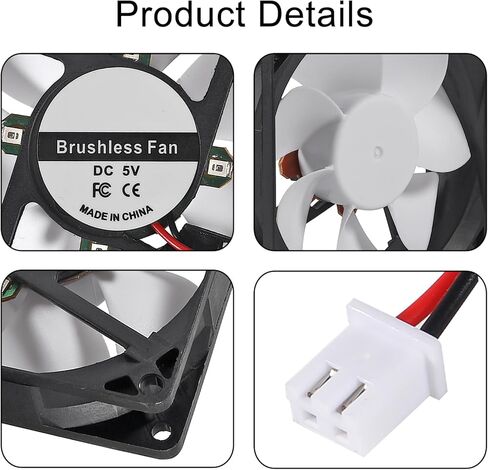 2pcs 80mm USB Computer Fan with 1 Male to 2 Female USB Extension Cable with ON/Off Switch for Receiver DVR PlayStation Xbox Computer Cabinet Cooling in Kuwait