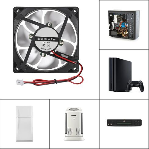 2pcs 80mm USB Computer Fan with 1 Male to 2 Female USB Extension Cable with ON/Off Switch for Receiver DVR PlayStation Xbox Computer Cabinet Cooling in Kuwait