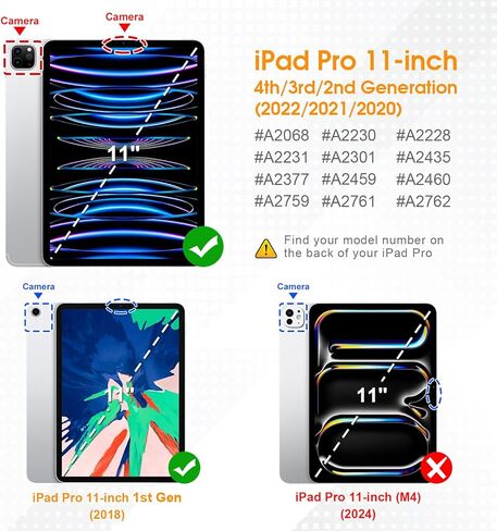 Fintie Case for iPad Pro 11 4th / 3rd Generation 2022/2021, iPad Pro 11 2nd/1st - [Tuatara Magic Ring] 360 Degree Rotating Shockproof Rugged Cover w/Screen Protector, Pencil Holder, Black in Saudi Arabia