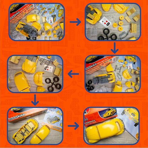 ايرفيكس لعبة نموذج سيارة فولكس فاجن بيتل كويك بيلد J6023، اصفر in Kuwait