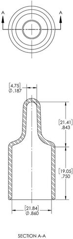 Caplugs 99190390 Plastic EZ Pull Tab Cap EZ-860-12, Vinyl, Cap ID .860" Length .187", Black (Pack of 300) in Saudi Arabia