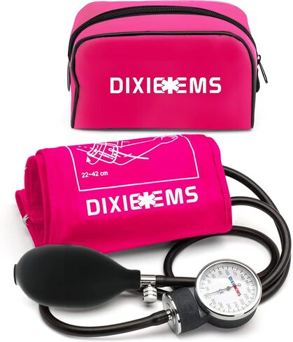 Dixie EMS Deluxe Aneroid Sphygmomanometer Blood Pressure D-Ring Cuff - Black in Kuwait