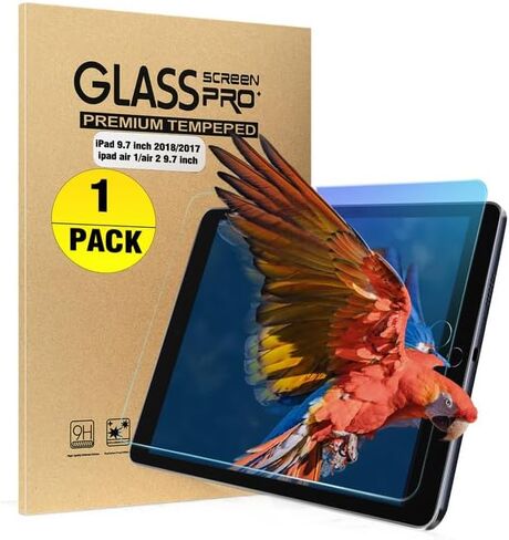 Anti Blue Light Screen Protector for iPad 9.7 Inch 6th/5th Gen, Anti Glare Tempered Glass 9H Film for Apple iPad Air 2/Air 1st/Pro 9.7, 1 Pack in Saudi Arabia