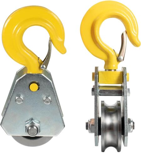 3Ton Pulley Hook Heavy Duty Pulley Lifting Block Hoist with Hook for 5/8" Wire Rope Snatch Block 2Pack in Saudi Arabia