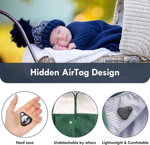 Lulaven Airtag Holder for Kids Hidden 2 Pack GPS Tracker Case, Anti-Removal Airtag Silicone Case with Pins, Suitable for Children, Elderly, Pets, Backpack, Luggage(Navy Blue, White) in Saudi Arabia