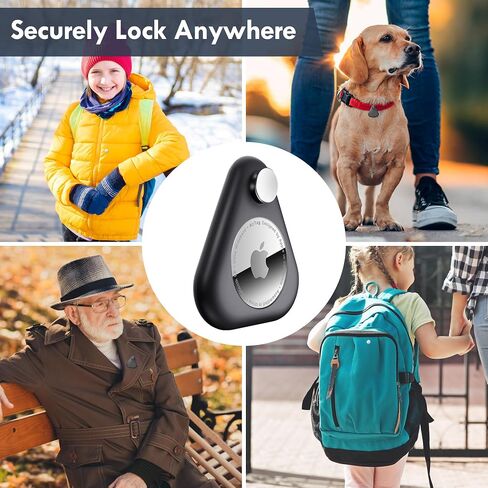 Lulaven Airtag Holder for Kids Hidden 2 Pack GPS Tracker Case, Anti-Removal Airtag Silicone Case with Pins, Suitable for Children, Elderly, Pets, Backpack, Luggage(Navy Blue, White) in Saudi Arabia