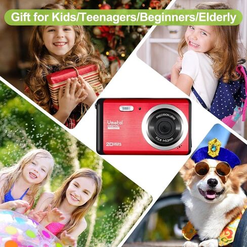 كاميرا رقمية صغيرة HD مقاس 3 انش TFT LCD قابلة لاعادة الشحن، كاميرا فيديو في موتال للطلاب مع تقريب رقمي 8 اضعاف/كاميرا صغيرة بدقة 12 ميجابكسل/HD للاطفال والمبتدئين وكبار السن (اسود) in Kuwait