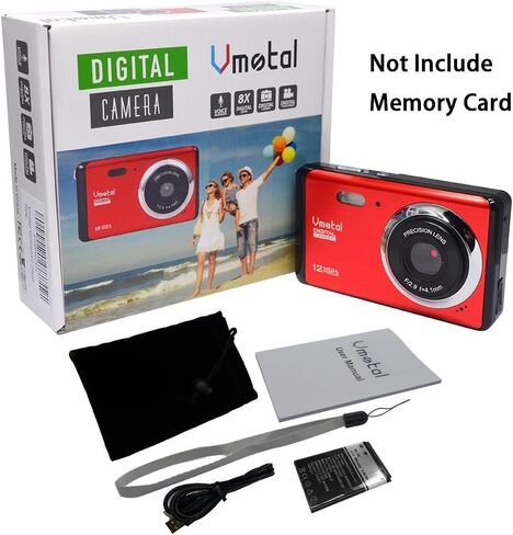 كاميرا رقمية صغيرة HD مقاس 3 انش TFT LCD قابلة لاعادة الشحن، كاميرا فيديو في موتال للطلاب مع تقريب رقمي 8 اضعاف/كاميرا صغيرة بدقة 12 ميجابكسل/HD للاطفال والمبتدئين وكبار السن (اسود) in Kuwait