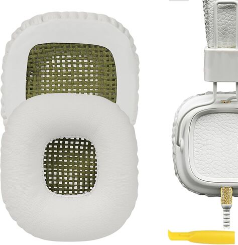 وسائد أذن بديلة من Geekria QuickFit لسماعات Marshall Major وMajor II وMajor 2 وسائد أذن لسماعات الرأس وأجزاء إصلاح غطاء أكواب الأذن (أسود) in Kuwait