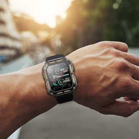 Smart Watch Band 22mm 2 Pack, for AMAZTIM Smart Watch Bands Replacement M2/T2, Compatible with KOSPET Tank M2/T2, TPU Sports Straps Bands, Adjustable Wristband, Men Black Smartwatch Band in Kuwait