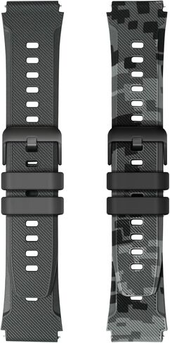 Smart Watch Band 22mm 2 Pack, for AMAZTIM Smart Watch Bands Replacement M2/T2, Compatible with KOSPET Tank M2/T2, TPU Sports Straps Bands, Adjustable Wristband, Men Black Smartwatch Band in Kuwait