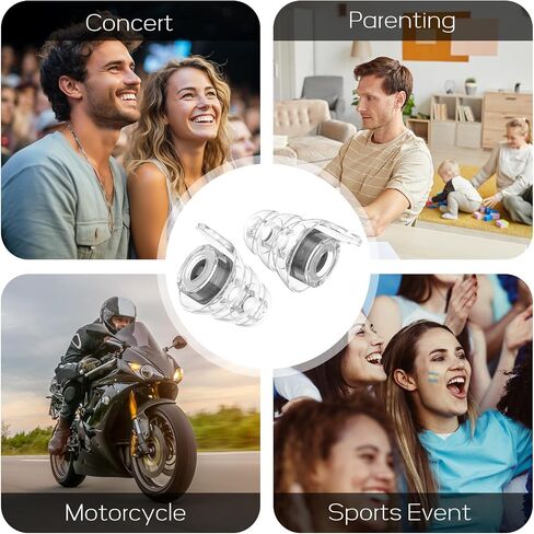 Hearprotek Hi-Fi Spirit Concert Ear Plugs, High Fidelity Silicone Music Ear Plugs for Concerts, Noise Reduction, Hearing Protection, Motorcycle, Musicians, Rave, Dj, Tinnitus Relief (Small Size) in Saudi Arabia