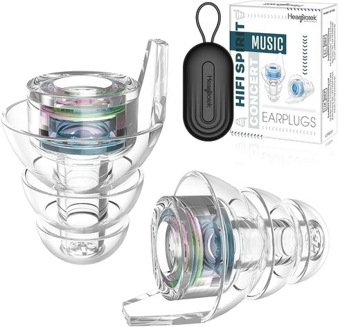 Hearprotek Hi-Fi Spirit Concert Ear Plugs, High Fidelity Silicone Music Ear Plugs for Concerts, Noise Reduction, Hearing Protection, Motorcycle, Musicians, Rave, Dj, Tinnitus Relief (Small Size) in Saudi Arabia