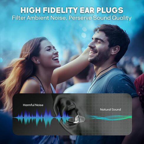 Hearprotek Hi-Fi Spirit Concert Ear Plugs, High Fidelity Silicone Music Ear Plugs for Concerts, Noise Reduction, Hearing Protection, Motorcycle, Musicians, Rave, Dj, Tinnitus Relief (Small Size) in Saudi Arabia