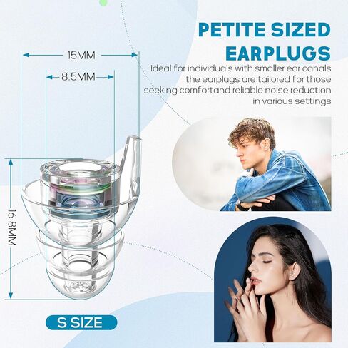 Hearprotek Hi-Fi Spirit Concert Ear Plugs, High Fidelity Silicone Music Ear Plugs for Concerts, Noise Reduction, Hearing Protection, Motorcycle, Musicians, Rave, Dj, Tinnitus Relief (Small Size) in Saudi Arabia